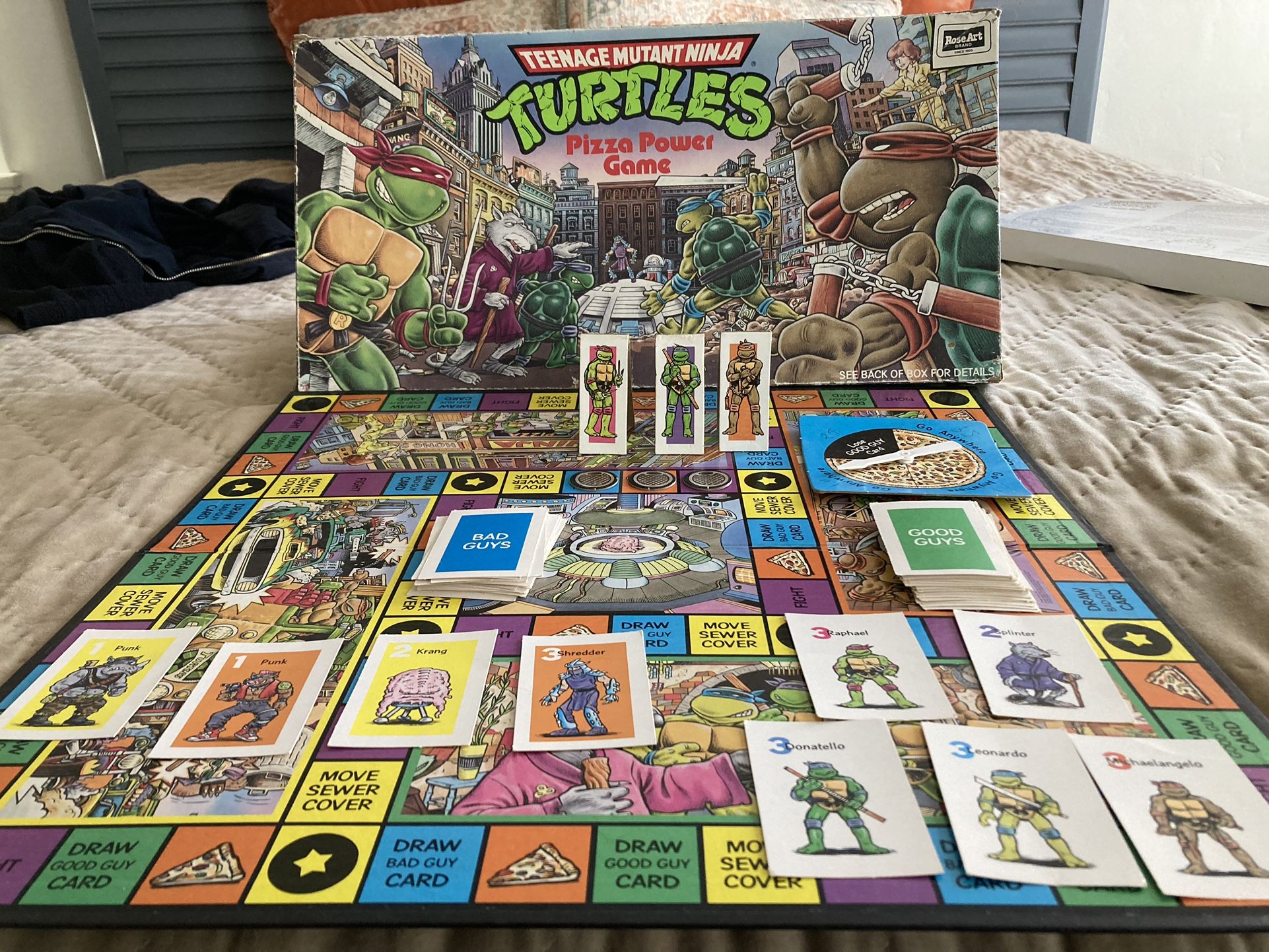 Vintage 1987 TMNT Pizza Power Game