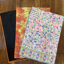 Yoga Mat Grip Workout Towels - Lilly Pulitzer, Skidless Yogitoes Black, Tie Dye