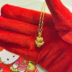 24k Plated Angel Hello Kitty Necklace 