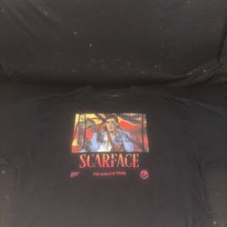 Scarface Tony Montana, The World is Yours Size XXL Distressed Black T-Shirt