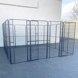 (NEW) $360 Heavy Duty 10x10x5ft Tall Pet Playpen 16-Panel Dog Crate Kennel Exercise Cage Fence