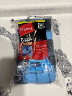 Hanes boxer  xl 6 pack tag less new