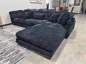 black sectional sofa 4 segments Finance available 0% interest