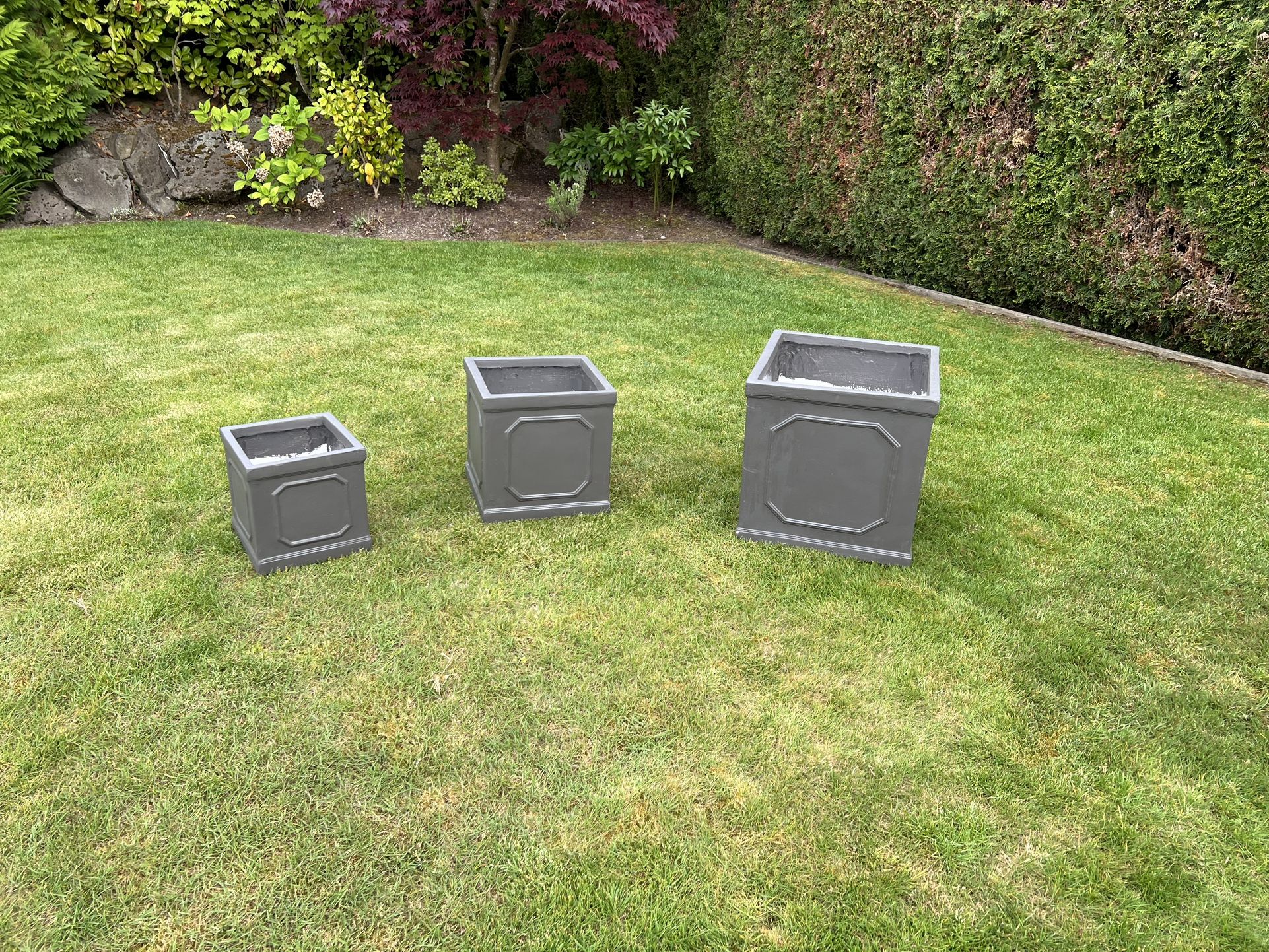 Three Matching Flower Pots - New!