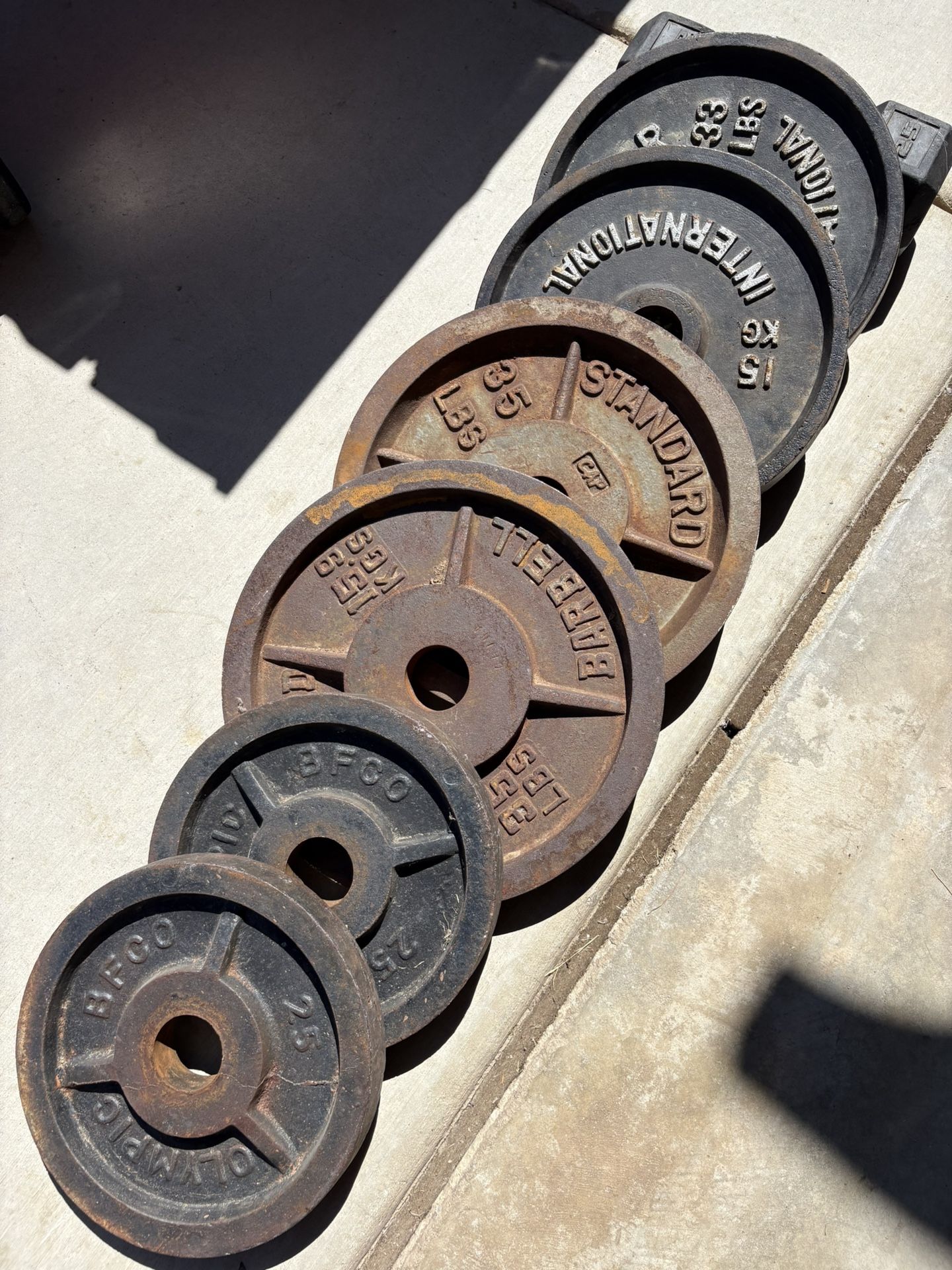 Olympic 2” Weight Plates 186 Pounds Total 
