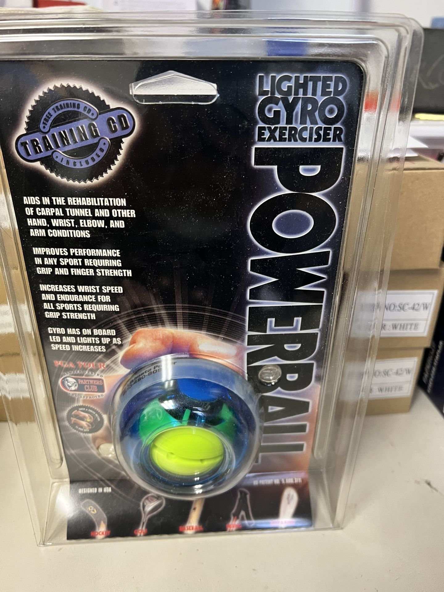 Lighted Blue Powerball Gyro Exerciser