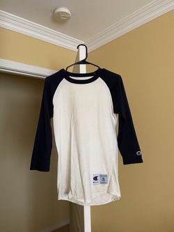 navy champion baseball tee