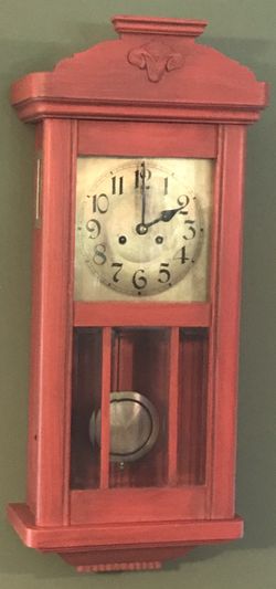 Antique Kienzle 32" x 14" x 7" German Gong Chimel Wall Clock