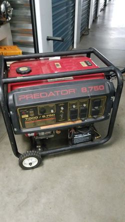 WANTING TO TRADE this Predator 8750 Watt Electric Start Generator with very low hours, for a Honda, Yamaha or similar 2200 Watt or sell $500 Firm.