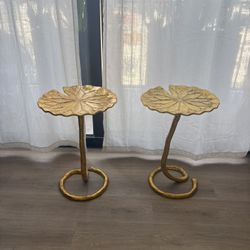 Gold Leaf End Tables 