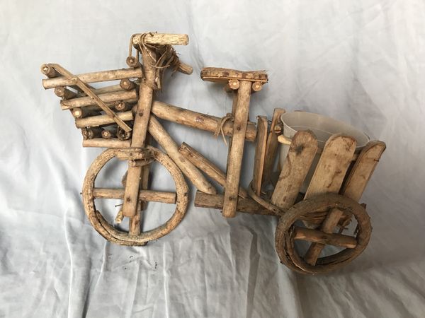 Wooden Bicycle Flower Pot Holder For In Irvine Ca Offerup Wooden Bicycle Flower Pot Holder
