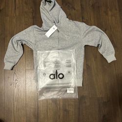 Alo Grey Zip-Up Hoodie