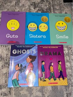 Set of 5 Raina Telgemeier books