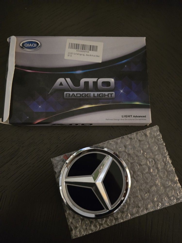 5D LED Car Tail Logo White Light Badge Emblem Light For Mercedes-Benz C