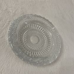 Crystal Glass Vintage Ashtray 