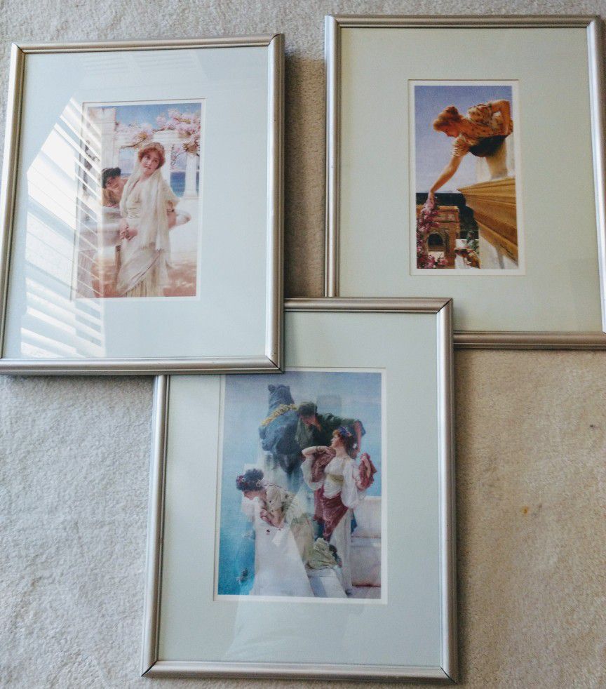 3 frames of artist Alma Tadema