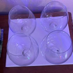 Crystal Stemless Wine Glasses 