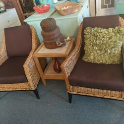 CUTE WICKER CHAIRS AT PICKY PINCHERS 3643 5TH AVE N ST PETE OPEN WEDNESDAY THRU SUNDAY NOON TO 6 PM FREE DELIVERY