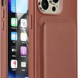 Compatible with iPhoneg 14 Pro Max Leather Case [ Compatible with MagSafe ] 