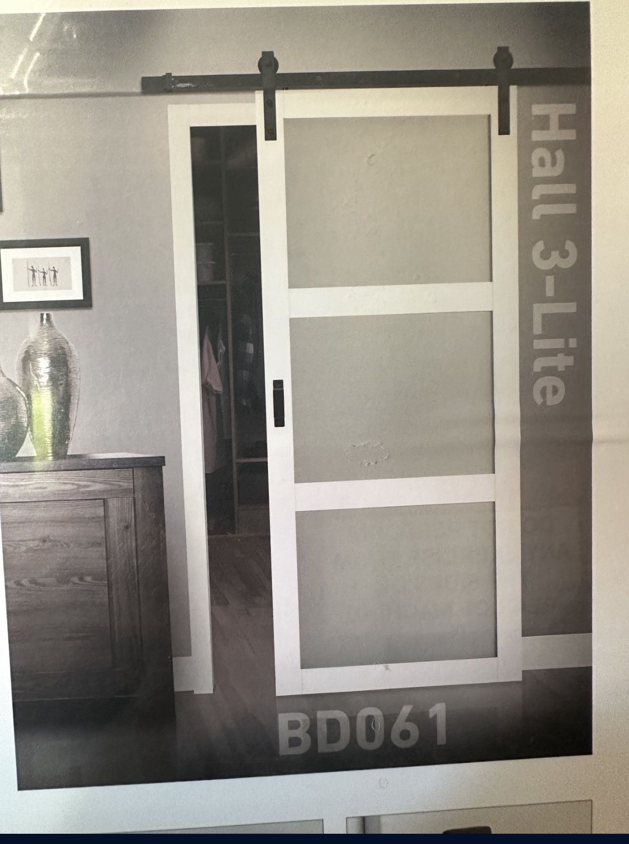 Brand New Renin Glass And Solid Wood Bar Door Kit