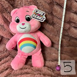 Care Bears Cheer Bear Pink Plush Stuffed Animal NEW