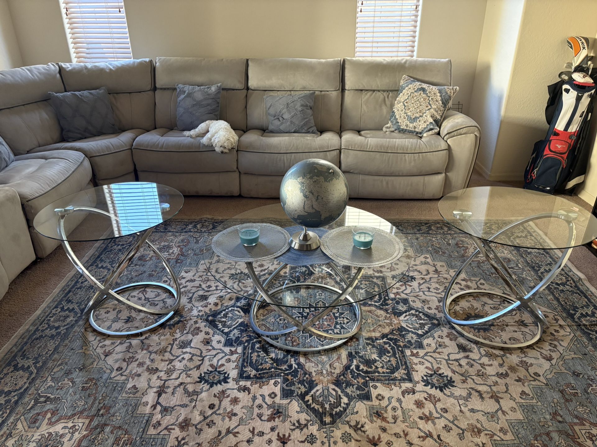 GLASS COFFEE TABLE SET