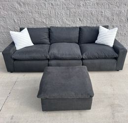 Ashley Furniture “Savesto” Charcoal Gray Cloud Couch