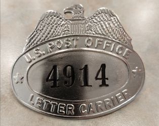 Vintage USPS Badge NY Collectible FREE SHIPPING