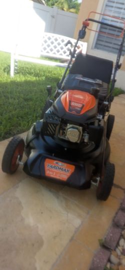 Lawn mower/ Yardmax 3-in-1 Rear Wheel Drive Self Propelled 6-Speed 201cc with 22" Steel Deck!