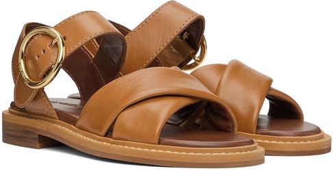 See by Chloe Luxe Tan Leather Sandals – Chic, Comfy & Brand New