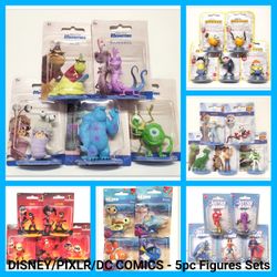 DISNEY / PIXLR / DC COMICS - 5pc Figures Sets