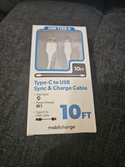 Mobilcharge USB to Type-C 10 ft charging cable