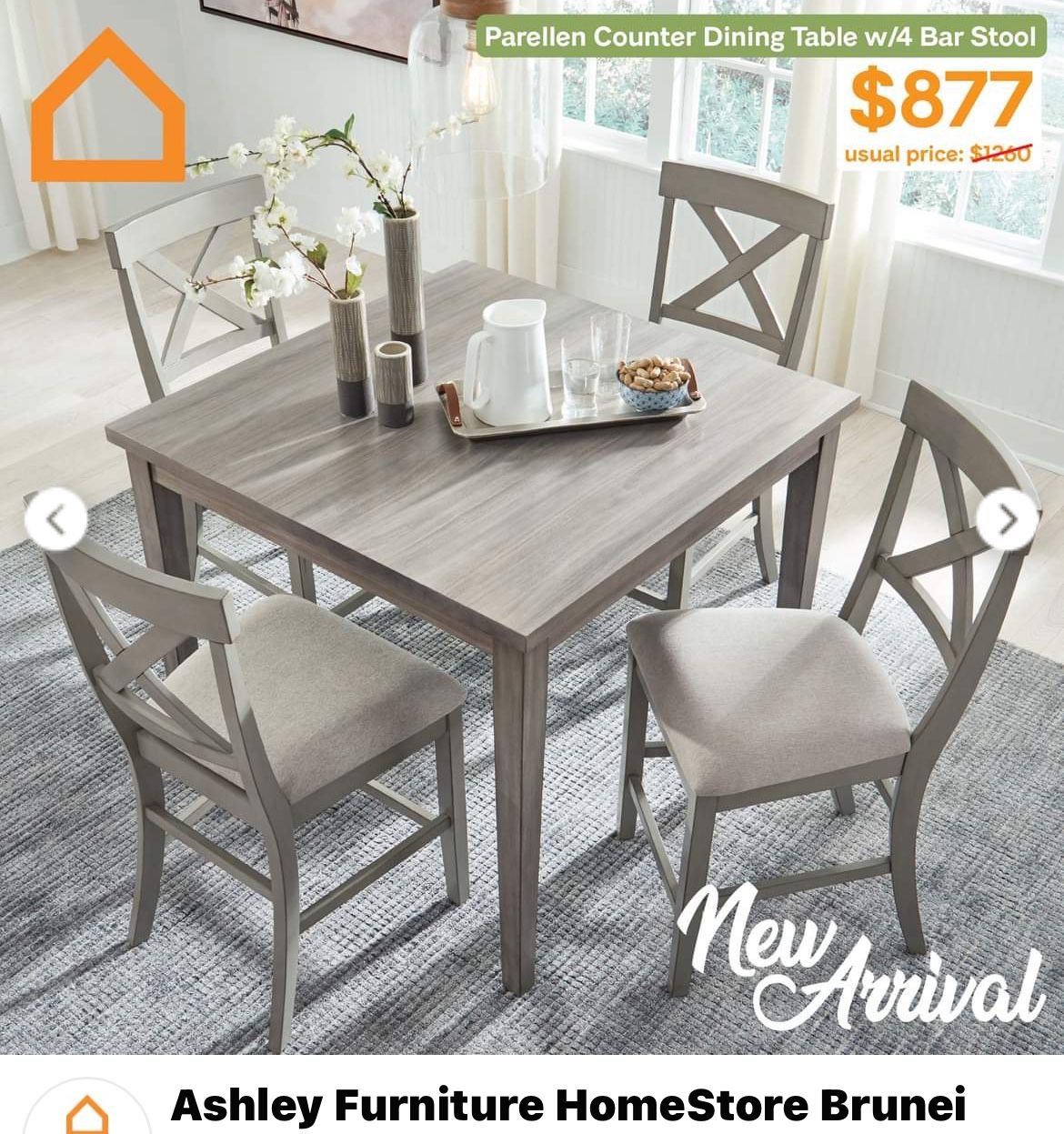 Counter Height Table & Console With Barn Doors