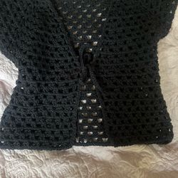 Handmade Crochet Short Sleeve Cardigan