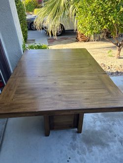 Hardwood dining table w/ 4 chairs