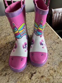 Rain boots Girl Unicorn Size 1