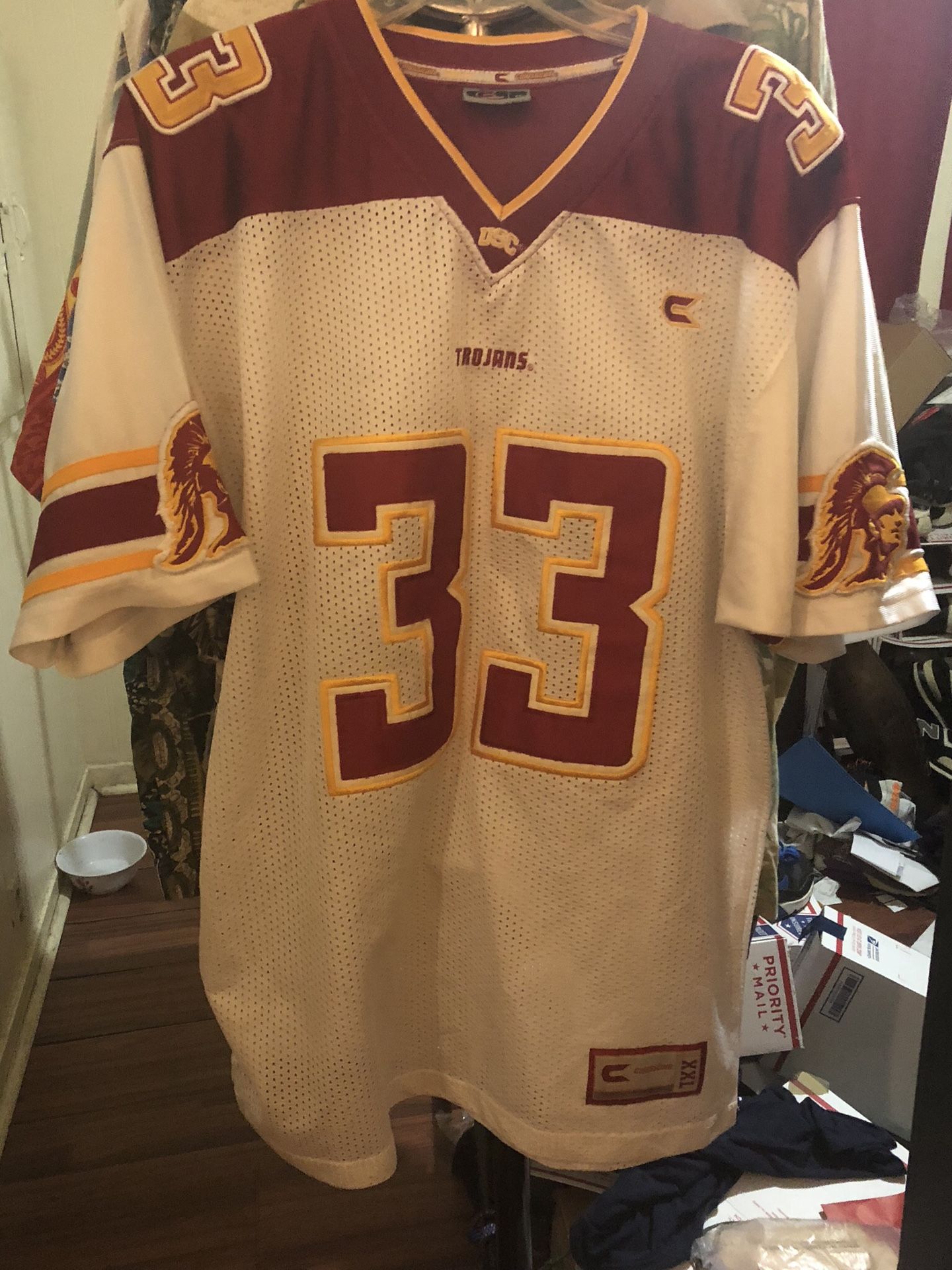 Marcus Allen Colosseum Athletics USC Football White Jersey Sz XXL