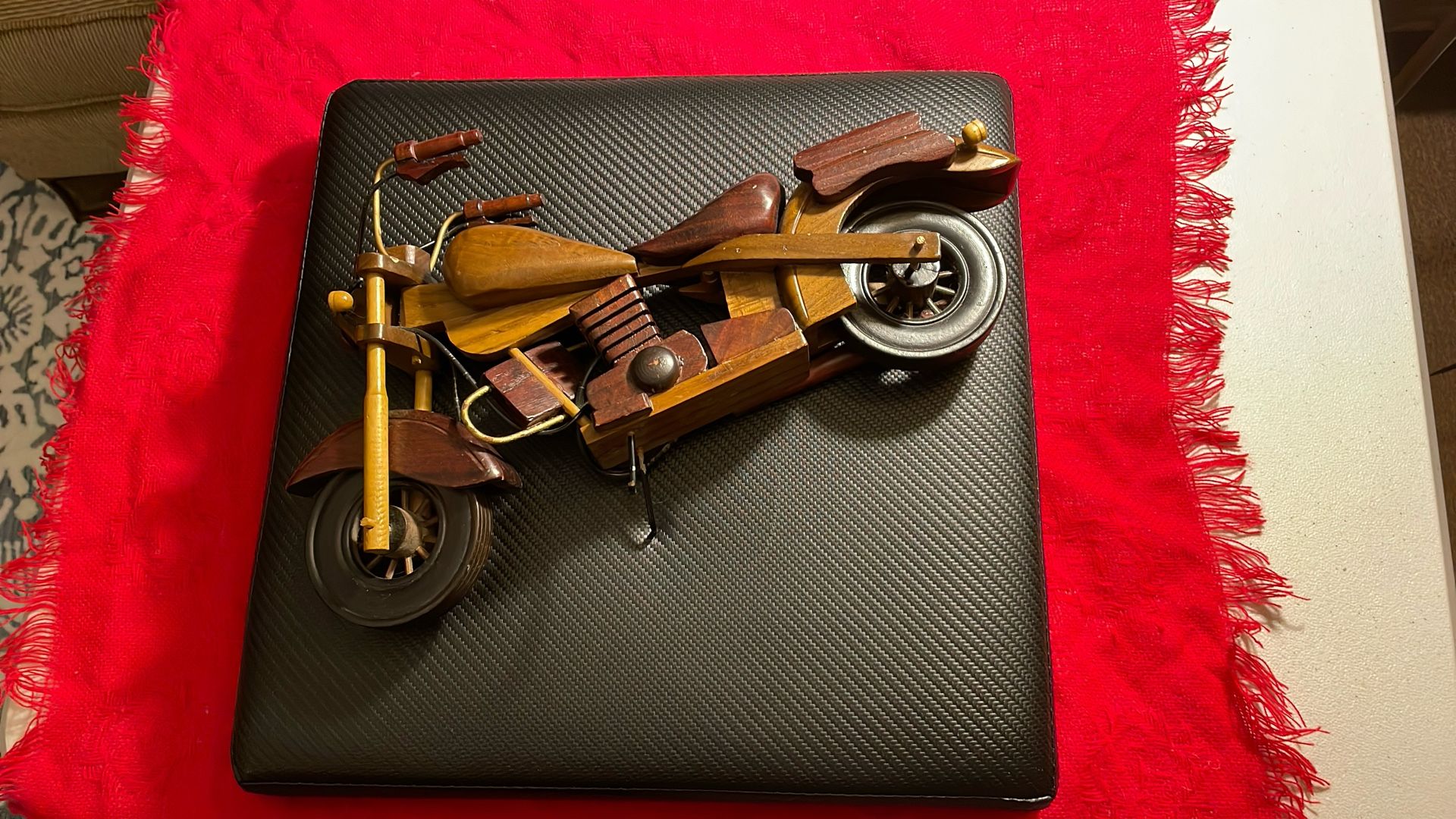 Handcrafted Wooden Motorcycle