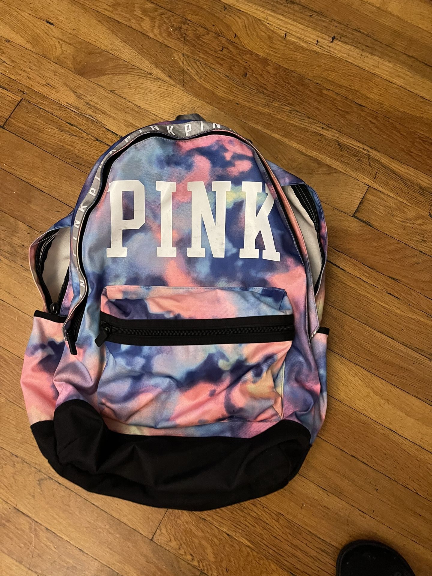victoria secret pink tie dye backpack