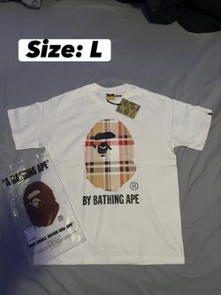 A Bathing Ape BAPE Plaid Ape Head Tee Size L