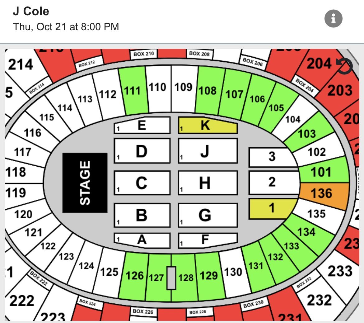 J. Cole Concert Ticket