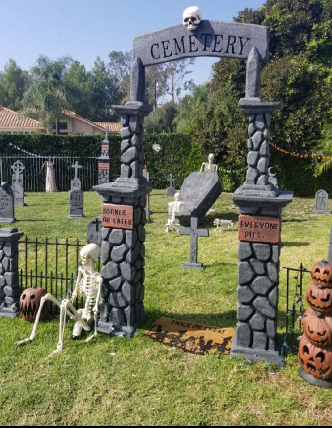 Custom Halloween tombstone props
