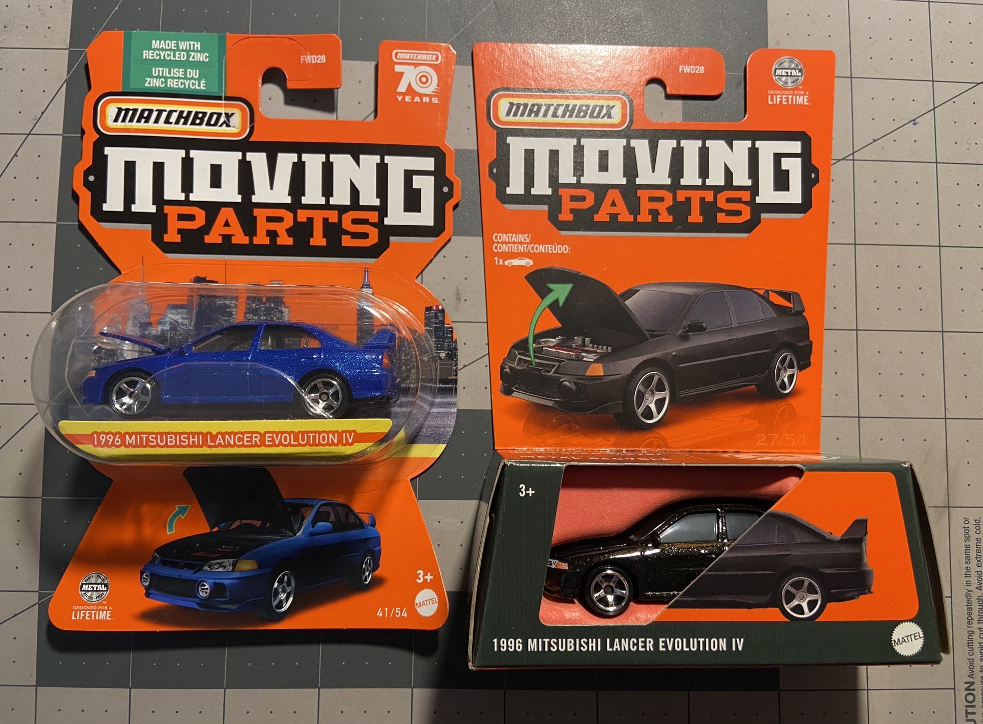 MatchBox Moving Parts - 1996 Mitsubishi Lancer Evo lV