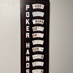 Poker Hands Wall Art Sign