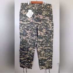 ACU Pants/Trousers Large Regular USGI Digital Camo Cotton/Nylon Ripstop Army Combat NWT