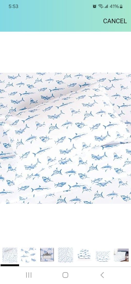 4pc Shark Sheet Set