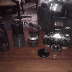 Vintage Canon Camera AE-1 Program With Extras