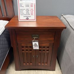 Solid Mahogany Nightstand 
