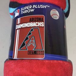 Arizona Diamondbacks Super Plush Throw Blanket 60”x 46”