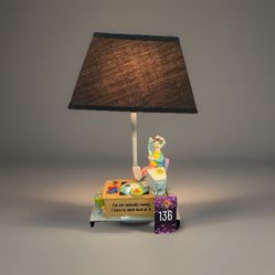 Hallmark Multicolor Maxine Messy Office With Dog Computer Desk Lamp OS